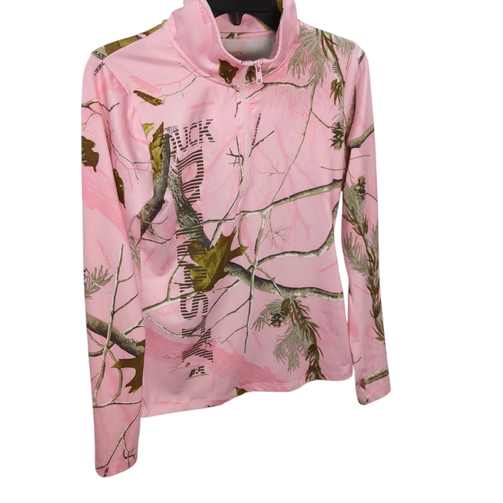 Women’s Duck Dynasty Mossy Oak 1/4 Zip Athletic Pullover Size Large